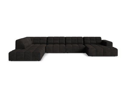 Chicago Panoramic Corner Sofa, 7 Seats, 375x263 cm — Anthracite / Left