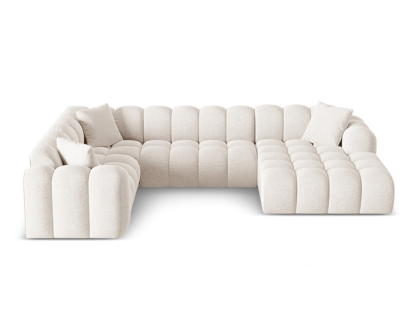 Treno Panoramic Corner Sofa, 4 Seats, 330x240 cm — Light Beige / Left