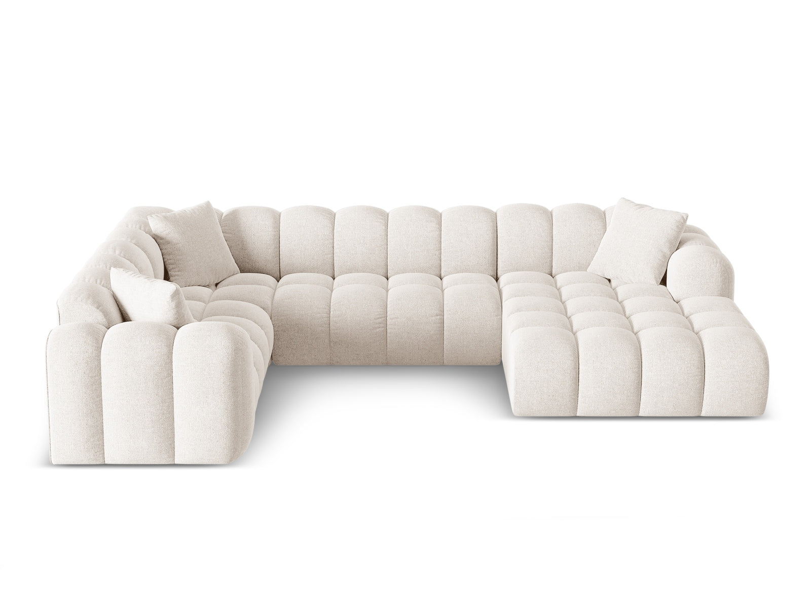 Treno Panoramic Corner Sofa, 4 Seats, 330x240 cm — Light Beige / Left