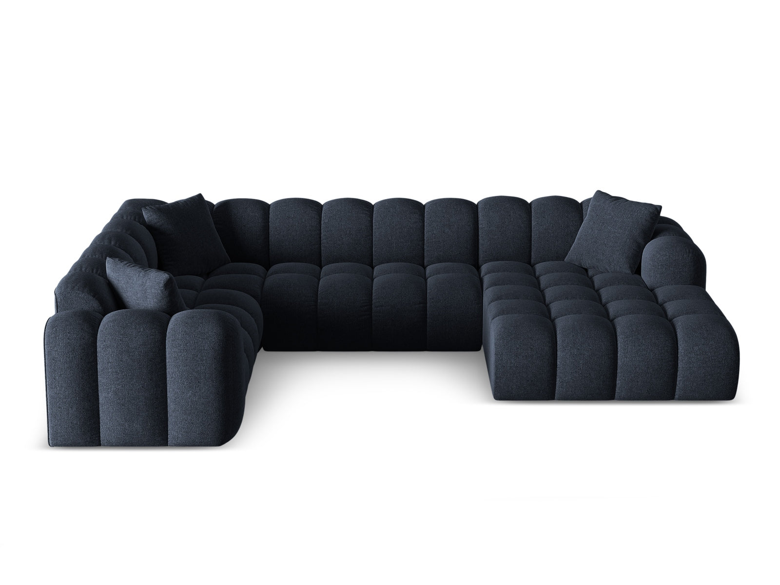 Treno Panoramic Corner Sofa, 4 Seats, 330x240 cm — Navy Blue / Left