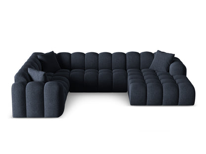Treno Panoramic Corner Sofa, 4 Seats, 330x240 cm — Navy Blue / Left