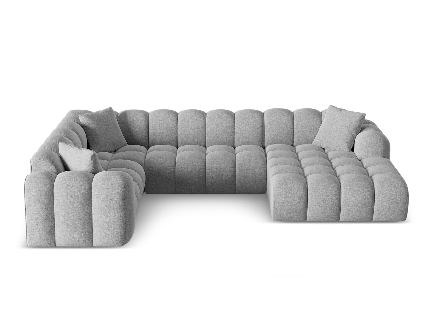 Treno Panoramic Corner Sofa, 4 Seats, 330x240 cm — Light Grey / Left