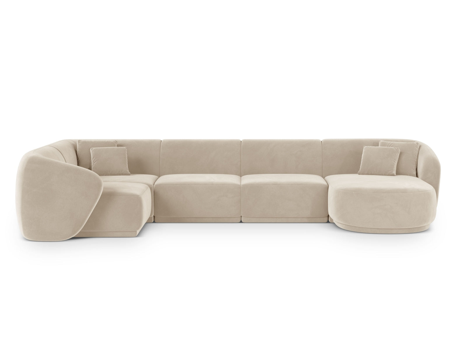 Gomera Panoramic Corner Sofa, 6 Seats, 336x166 cm — Beige / Left
