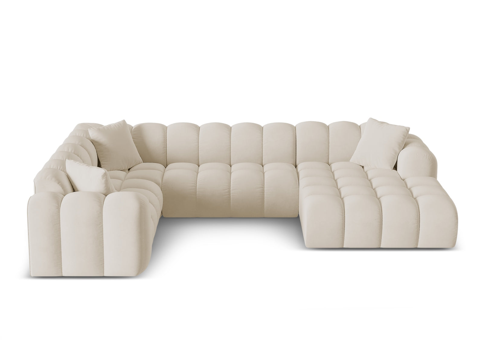 Treno Panoramic Corner Sofa, 4 Seats, 330x240 cm — Dark Beige / Left