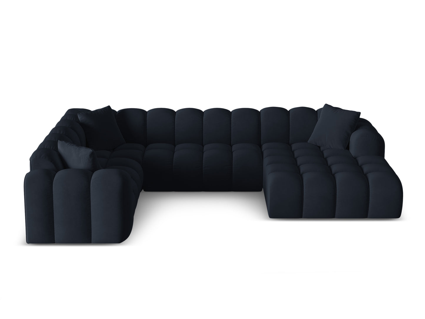 Treno Panoramic Corner Sofa, 4 Seats, 330x240 cm — Dark Blue / Left