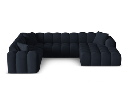 Treno Panoramic Corner Sofa, 4 Seats, 330x240 cm — Dark Blue / Left
