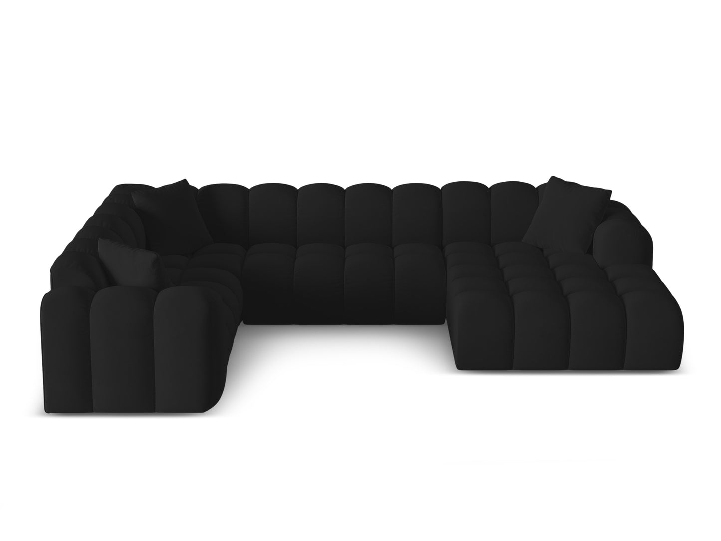 Treno Panoramic Corner Sofa, 4 Seats, 330x240 cm — Black / Left