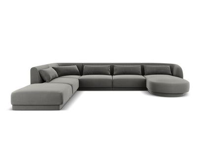 Tulum Panoramic Corner Sofa, 6 Seats, 330x255 cm — Light Grey / Left