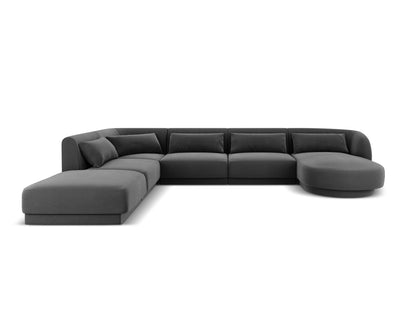 Tulum Panoramic Corner Sofa, 6 Seats, 330x255 cm — Grey / Left