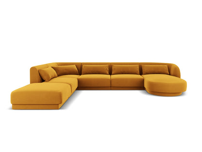 Tulum Panoramic Corner Sofa, 6 Seats, 330x255 cm — Yellow / Left