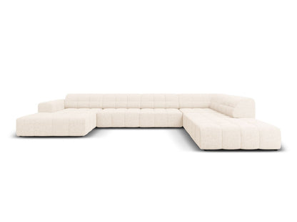 Chicago Panoramic Corner Sofa, 7 Seats, 375x263 cm — Light Beige / Right