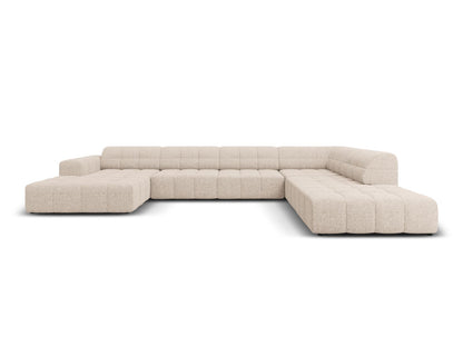 Chicago Panoramic Corner Sofa, 7 Seats, 375x263 cm — Beige / Right