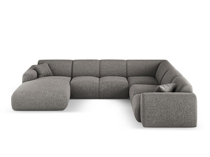 Nolio Panoramic Corner Sofa, 6 Seats, 342x252 cm — Grey / Right
