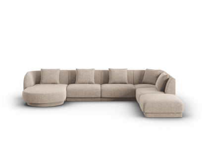 Tulum Panoramic Corner Sofa, 6 Seats, 330x255 cm — Beige / Right