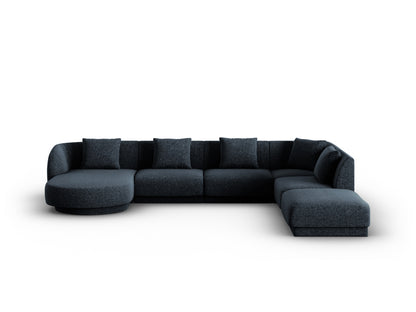 Tulum Panoramic Corner Sofa, 6 Seats, 330x255 cm — Royal Blue / Right