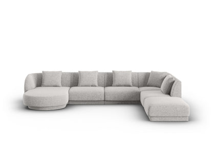 Tulum Panoramic Corner Sofa, 6 Seats, 330x255 cm — Light Grey / Right
