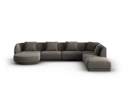 Tulum Panoramic Corner Sofa, 6 Seats, 330x255 cm — Grey / Right