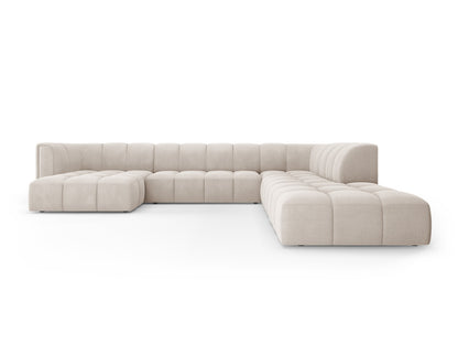 Moritz Modular Panoramic Corner Sofa, 7 Seats, 329x276 cm — Beige / Right