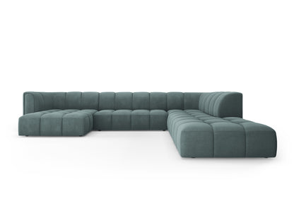 Moritz Modular Panoramic Corner Sofa, 7 Seats, 329x276 cm — Sea Green / Right