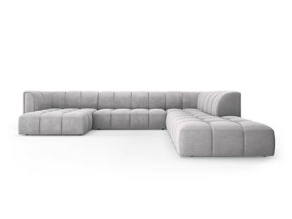 Moritz Modular Panoramic Corner Sofa, 7 Seats, 329x276 cm — Light Grey / Right