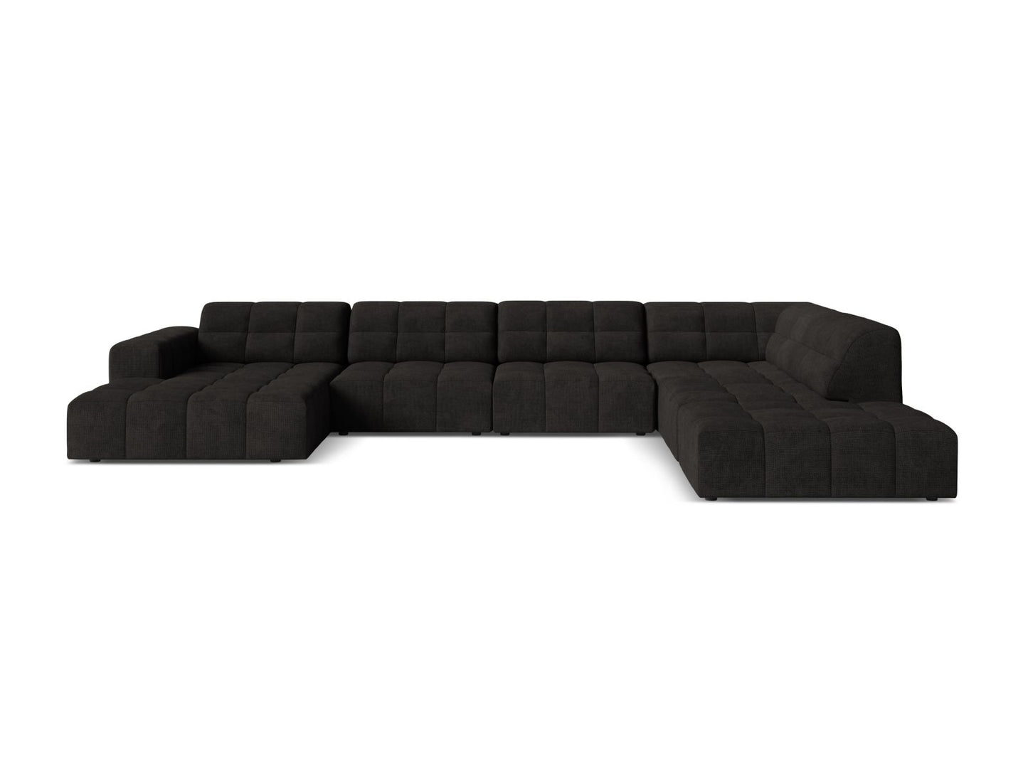 Chicago Panoramic Corner Sofa, 7 Seats, 375x263 cm — Anthracite / Right