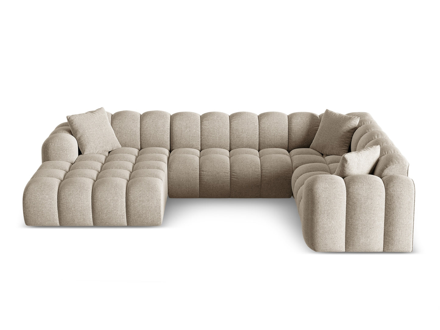 Treno Panoramic Corner Sofa, 4 Seats, 330x240 cm — Dark Beige / Right