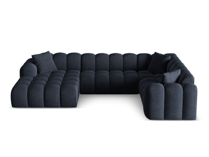Treno Panoramic Corner Sofa, 4 Seats, 330x240 cm — Navy Blue / Right