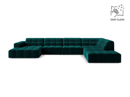 Chicago Panoramic Corner Sofa, 7 Seats, 375x263 cm — Deep Petrol / Right