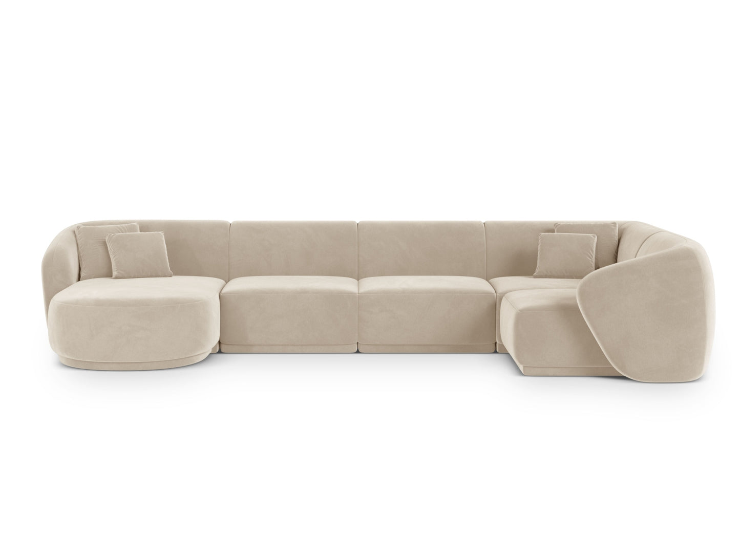Gomera Panoramic Corner Sofa, 6 Seats, 336x166 cm — Beige / Right
