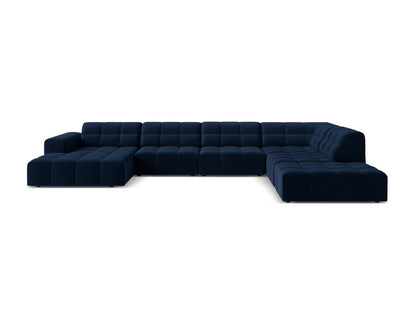 Chicago Panoramic Corner Sofa, 7 Seats, 375x263 cm — Royal Blue / Right