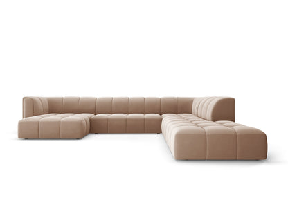 Moritz Modular Panoramic Corner Sofa, 7 Seats, 329x276 cm — Beige / Right
