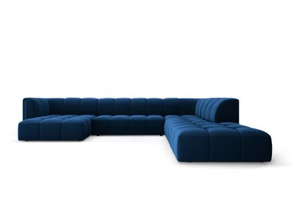 Moritz Modular Panoramic Corner Sofa, 7 Seats, 329x276 cm — Royal Blue / Right
