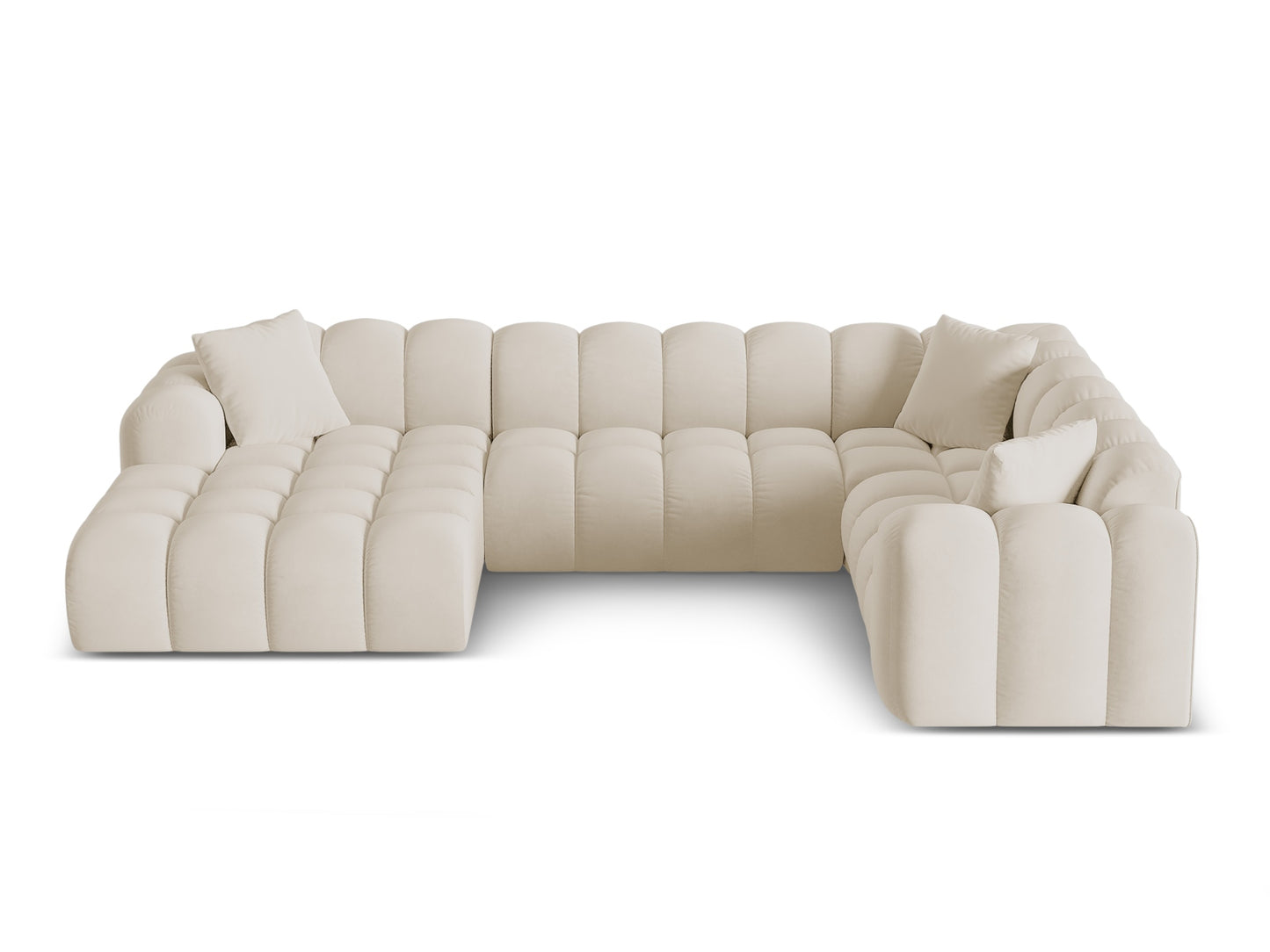Treno Panoramic Corner Sofa, 4 Seats, 330x240 cm — Dark Beige / Right
