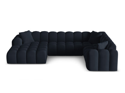 Treno Panoramic Corner Sofa, 4 Seats, 330x240 cm — Dark Blue / Right