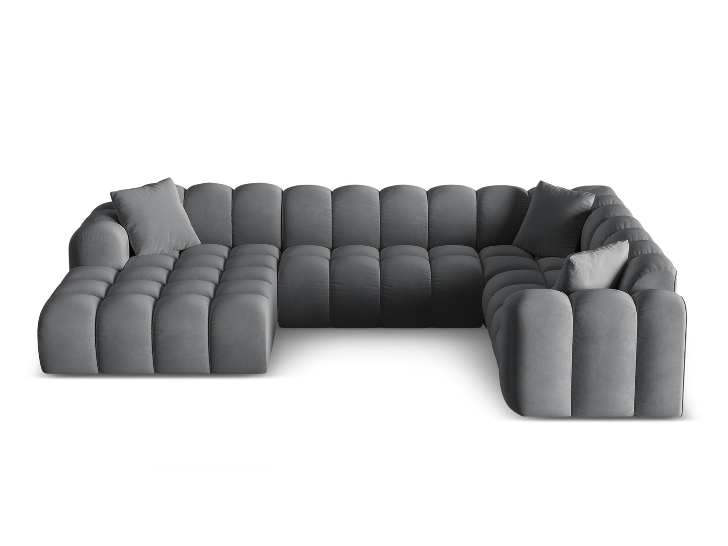 Treno Panoramic Corner Sofa, 4 Seats, 330x240 cm — Grey / Right