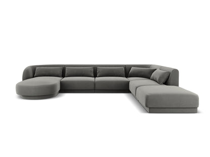 Tulum Panoramic Corner Sofa, 6 Seats, 330x255 cm — Light Grey / Right