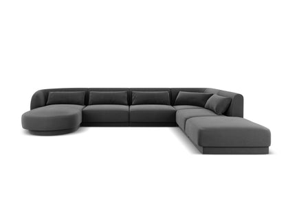 Tulum Panoramic Corner Sofa, 6 Seats, 330x255 cm — Grey / Right