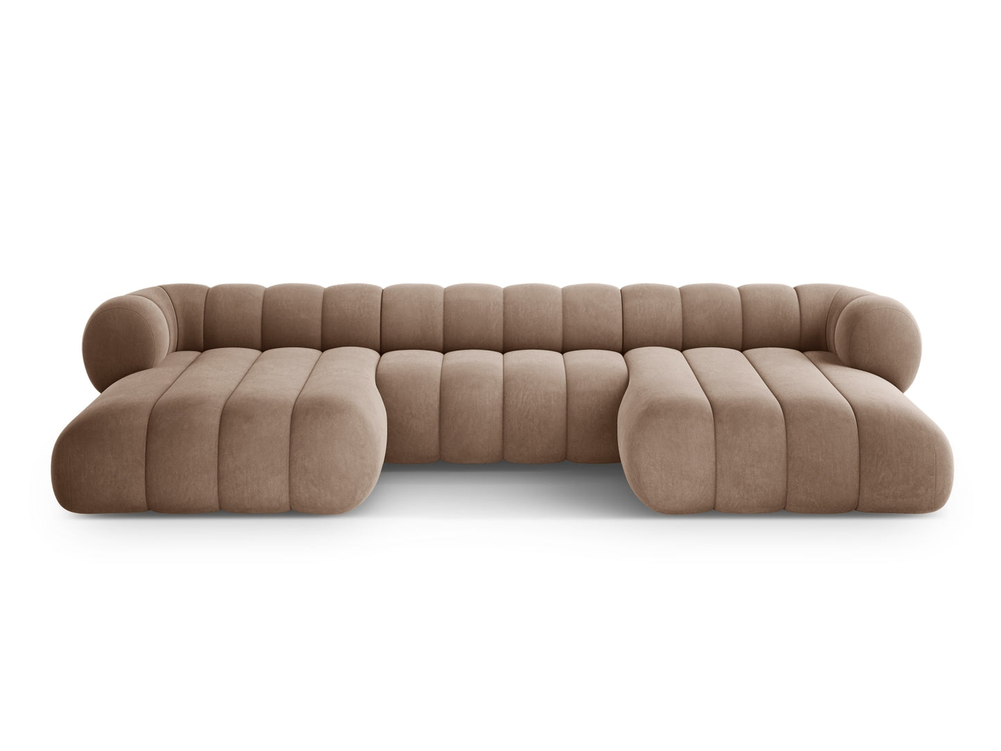 Koge Panoramic Sofa, 6 Seats, 348x165 cm — Dark Beige