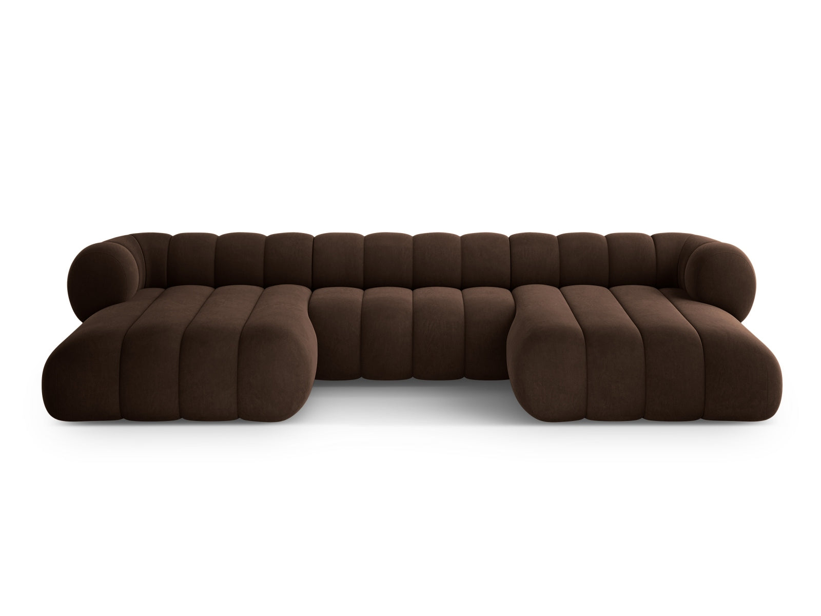 Koge Panoramic Sofa, 6 Seats, 348x165 cm — Chocolate