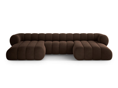 Koge Panoramic Sofa, 6 Seats, 348x165 cm — Chocolate
