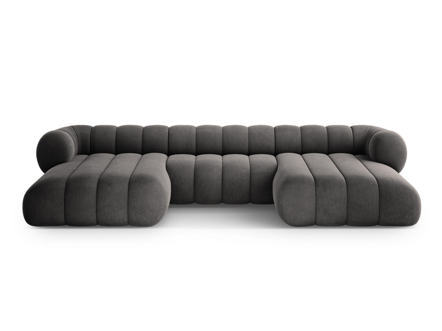 Koge Panoramic Sofa, 6 Seats, 348x165 cm — Grey