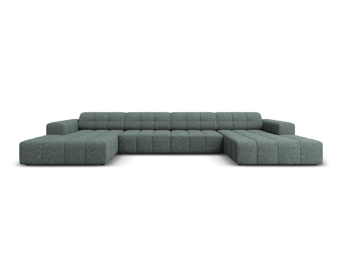 Chicago Panoramic Sofa, 6 Seats, 375x167 cm — Petrol