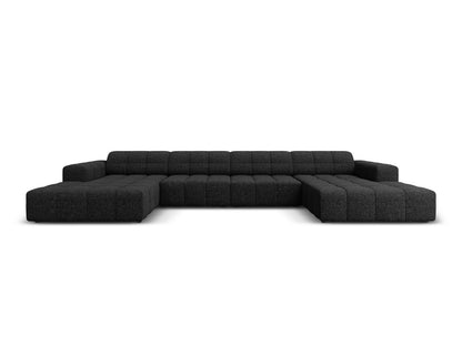 Chicago Panoramic Sofa, 6 Seats, 375x167 cm — Black