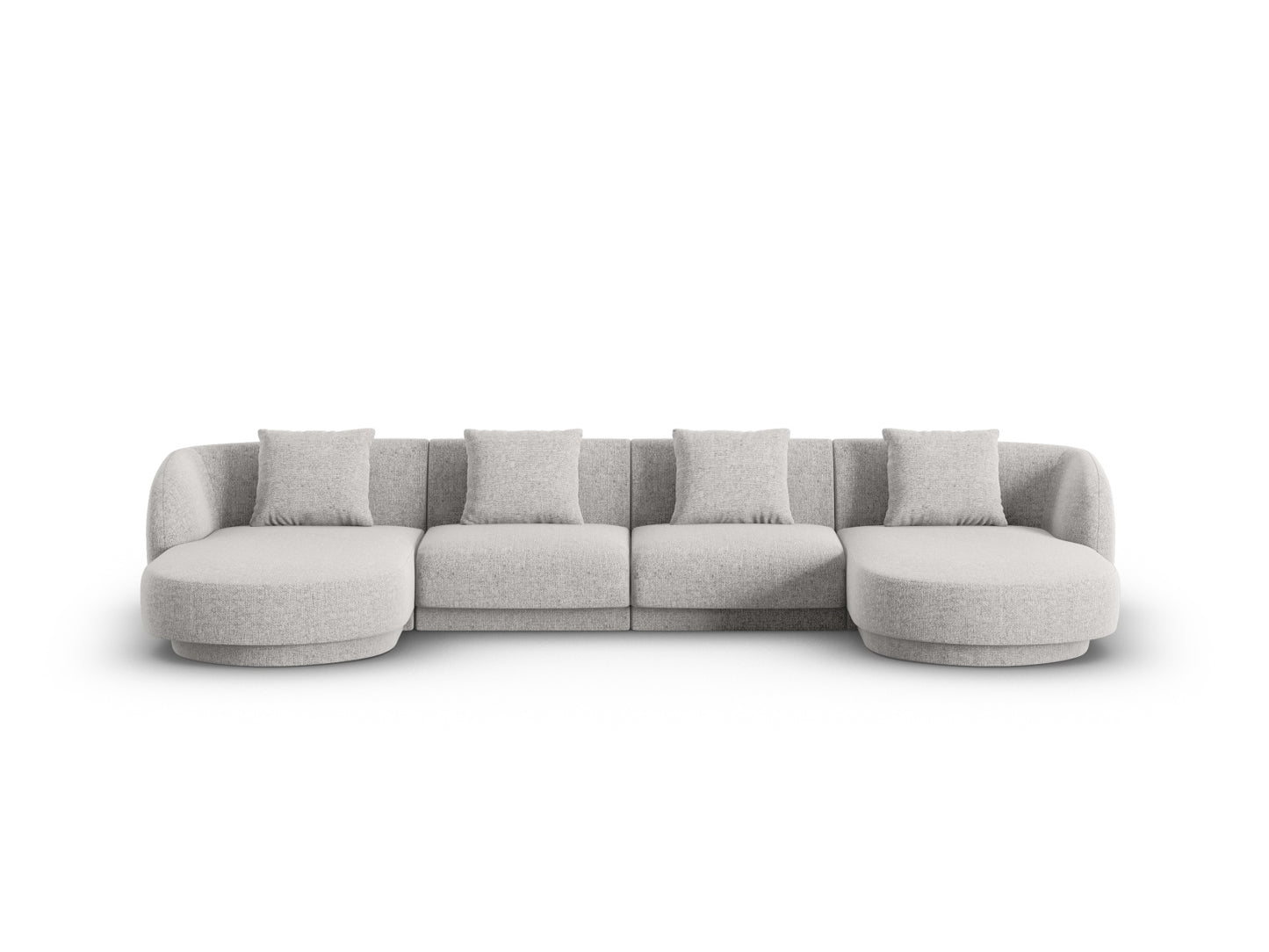 Tulum Panoramic Sofa, 5 Seats, 330x156 cm — Light Grey