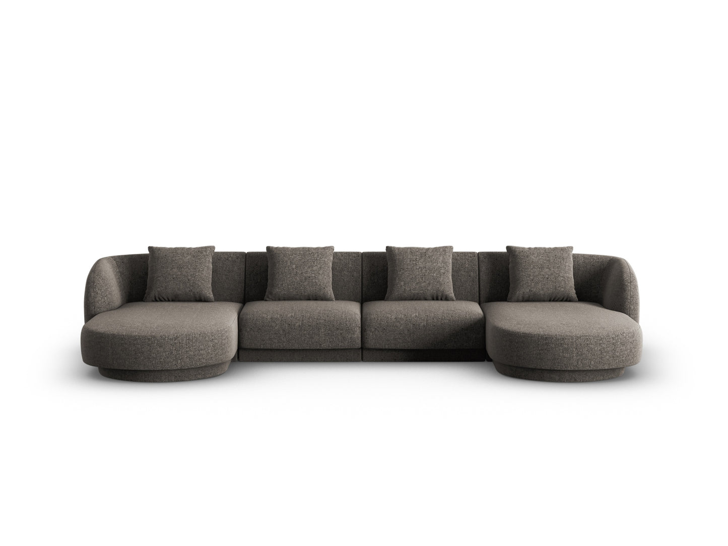 Tulum Panoramic Sofa, 5 Seats, 330x156 cm — Grey