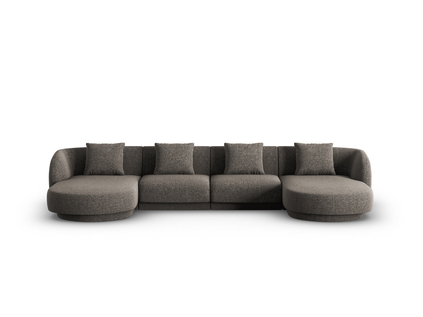 Tulum Panoramic Sofa, 5 Seats, 330x156 cm — Grey
