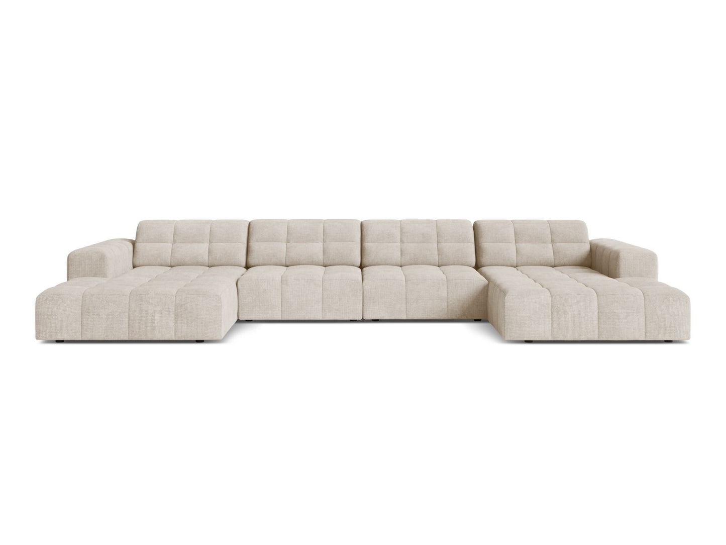 Chicago Panoramic Sofa, 6 Seats, 375x167 cm — Light Beige