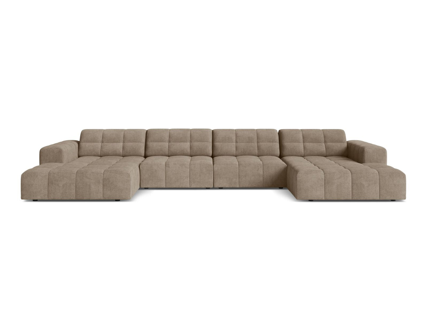 Chicago Panoramic Sofa, 6 Seats, 375x167 cm — Dark Beige