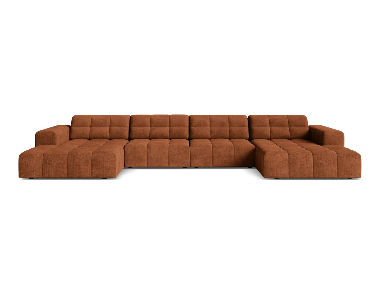 Chicago Panoramic Sofa, 6 Seats, 375x167 cm — Brick