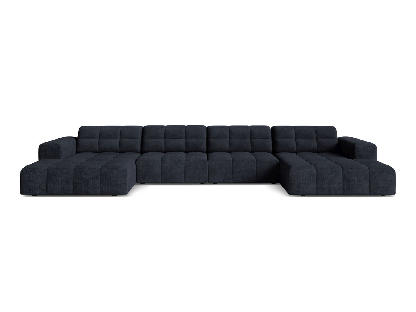 Chicago Panoramic Sofa, 6 Seats, 375x167 cm — Navy Blue